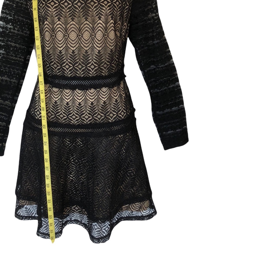 Francesca's Kenna Collection Lace A-Line Mini Black Lace Dress Holiday Dress Med - Picture 11 of 16